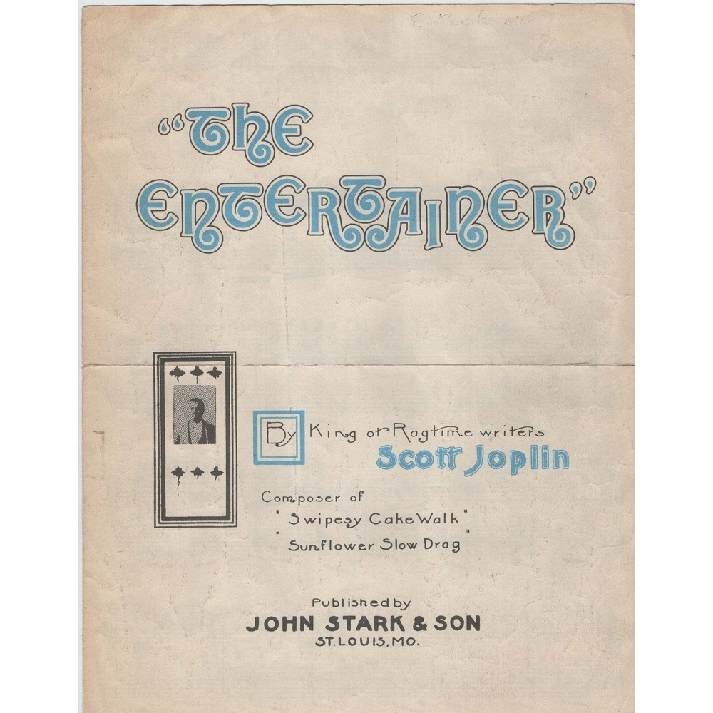 Scott Joplin The Entertainer Vintage Ragtime Sheet Music John Stark & Son